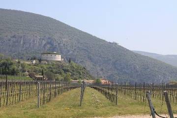 Die Forte Wohlgemuth und Monte (im Hintergrund)