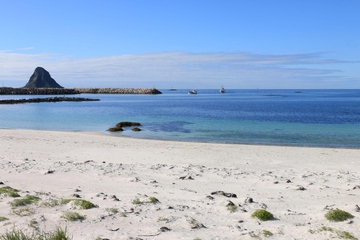 Weißer Strand in Bleik