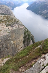 Blick von oben auf den Preikestolen