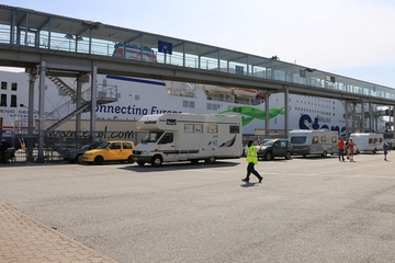 Warten auf Einschiffen