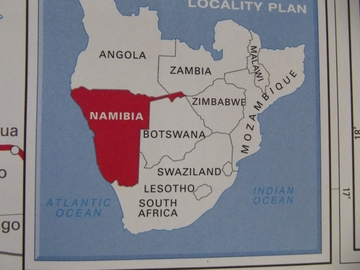 Karte Namibia