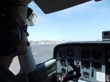 Im Flugzeug über dem Okavango-Delta